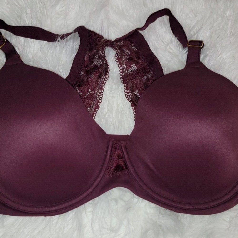 Soma Burgundy Red Embraceable Racerback Bra 38DDD Underwire EUC